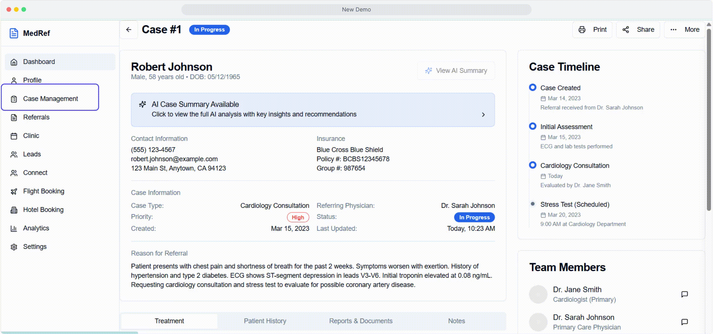 AI Case Summary Demo